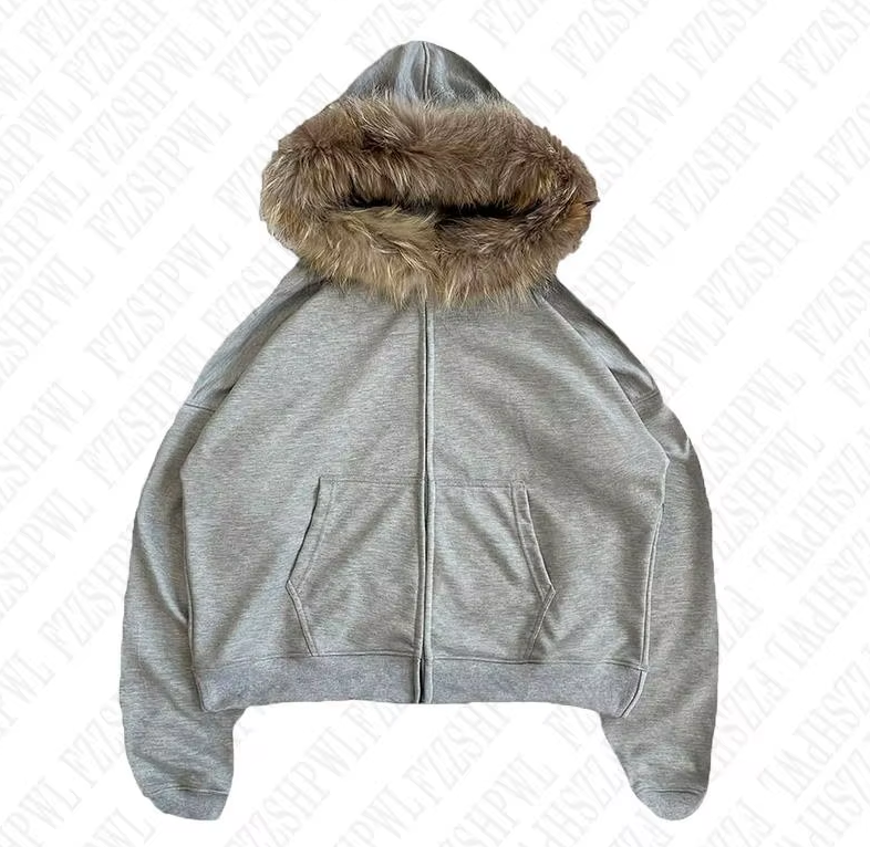 Fuzzy Zip Up Hoodie